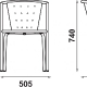 Fauteuil Bridge 508 Adico Dossier: metal; Fonction: empilable x 8; Structure: acier laqué; Assise: bois, metal; Couleur: aux cho