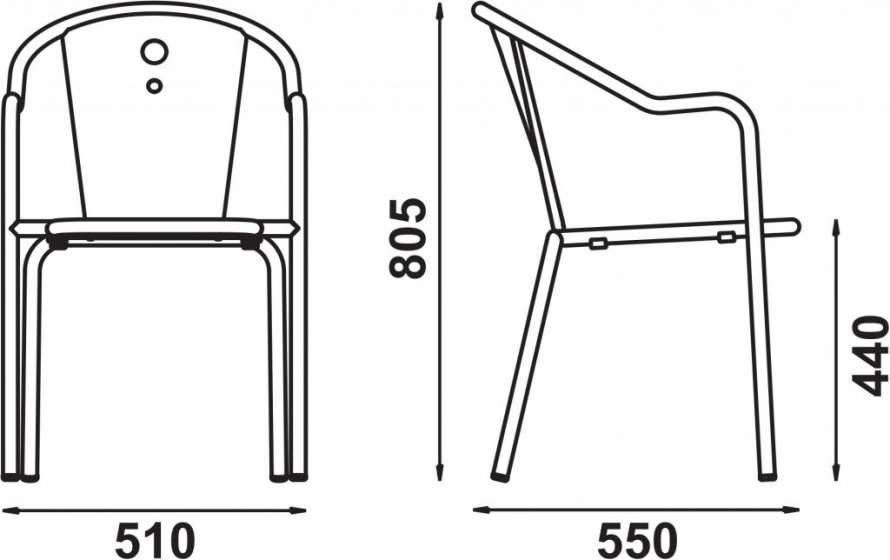 Fauteuil Bridge Libelo Adico Dossier: metal; Fonction: empilable x 8; Structure: acier laqué; Assise: bois, metal; Couleur: aux 