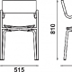 Fauteuil Bridge Z Adico Dossier: metal; Fonction: empilable x 8; Structure: acier laqué; Assise: bois; Couleur: aux choix person