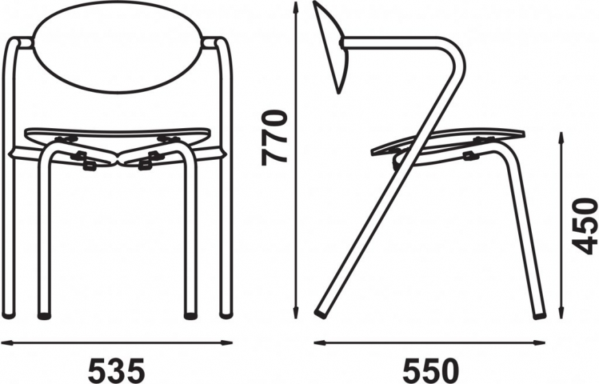 Fauteuil Bridge Arpa Adico Dossier: metal; Fonction: empilable x 8; Structure: acier laqué; Assise: bois; Couleur: aux choix per