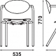 Fauteuil Bridge Arpa Adico Dossier: metal; Fonction: empilable x 8; Structure: acier laqué; Assise: bois; Couleur: aux choix per