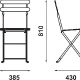 Chaise 403 Adico Dossier: metal; Fonction: pliable; Structure: acier laqué; Assise: bois, metal; Couleur: aux choix personnalisa