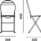 Chaise 404 Adico Dossier: metal; Fonction: pliable; Structure: acier laqué; Assise: bois, metal; Couleur: aux choix personnalisa