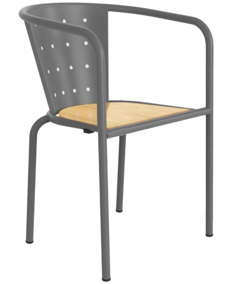 Fauteuil Bridge 508 Adico Dossier: metal; Fonction: empilable x 8; Structure: acier laqué; Assise: bois, metal; Couleur: aux cho