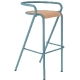 Tabouret 5008 B bois Adico Dossier: metal; Fonction: empilable x 4; Structure: acier- revêtement en poudre; Assise: bois; Couleu