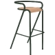 Tabouret 5008 B bois Adico Dossier: metal; Fonction: empilable x 4; Structure: acier- revêtement en poudre; Assise: bois; Couleu