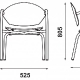 Fauteuil Bridge Capa Adico Dossier: metal; Fonction: empilable x 8; Structure: acier laqué; Assise: bois; Couleur: aux choix per