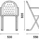 Fauteuil Bridge 5006 Adico Dossier: metal; Fonction: empilable x 12; Structure: acier laqué; Assise: metal; Couleur: aux choix p