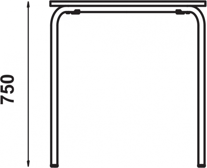 Table 4 pieds 5028 Adico Forme: ronde, carrée, rectangulaire; Fonction: empilable; Structure: acier laqué; Couleur: aux choix pe