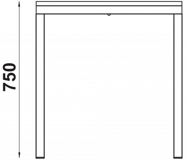 Table 4 pieds Baltic Adico Forme: carrée, rectangulaire; Fonction: empilable; Structure: acier laqué; Couleur: aux choix personn