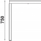 Table 4 pieds Baltic Adico Forme: carrée, rectangulaire; Fonction: empilable; Structure: acier laqué; Couleur: aux choix personn