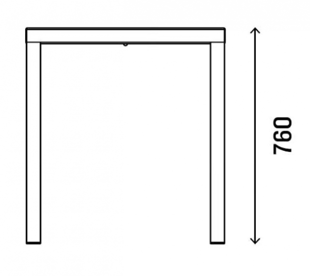 Table 4 pieds Alu Adico Forme: carrée; Structure: aluminium; Couleur: aux choix personnalisable;