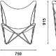 Transat 5014 Butterfly Adico Fonction: empilable; Structure: acier laqué; Assise: toile tressé; Couleur: aux choix personnalisab