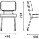 Chaise 684 Adico Dossier: garni, aux choix; Structure: acier chromé, acier laqué; Assise: garnie, aux choix; Couleur: aux choix 