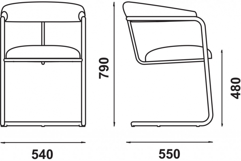 Fauteuil 224-A Adico Dossier: garni; Structure: acier chromé, acier laqué; Assise: garnie; Couleur: aux choix personnalisable po