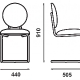 Chaise 270-A Adico Dossier: garni; Structure: acier chromé, acier laqué; Assise: garnie; Couleur: aux choix personnalisable avec