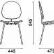 Chaise 704 Adico Dossier: bois, bois multiplis; Structure: acier laqué; Assise: bois, bois multiplis; Couleur: aux choix personn