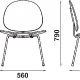 Chaise 704-L Adico Dossier: bois, bois multiplis; Structure: acier chromé, acier laqué; Assise: bois, bois multiplis; Couleur: a