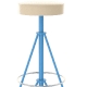 Tabouret 274-B Adico Structure: acier laqué; Assise: garnie, bois; Couleur: aux choix personnalisable avec, touche, structure, i