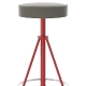 Tabouret 274-B Adico Structure: acier laqué; Assise: garnie, bois; Couleur: aux choix personnalisable avec, touche, structure, i