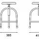 Tabouret bas 201-G Adico Hauteur: réglable; Structure: acier chromé, acier laqué; Assise: garnie, bois, bois multiplis; Couleur: