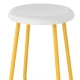 Tabouret bas 341 Adico Structure: acier chromé, acier laqué; Assise: bois; Couleur: aux choix personnalisable pour, avec, assise