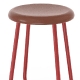 Tabouret bas 341 Adico Structure: acier chromé, acier laqué; Assise: bois; Couleur: aux choix personnalisable pour, avec, assise