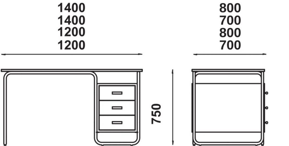 Bureaux 296 Adico Structure: acier laqué; Couleur: aux choix personnalisable acier, peint, bureau, époxy, structure, design, esp