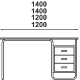 Bureaux 296 Adico Structure: acier laqué; Couleur: aux choix personnalisable acier, peint, bureau, époxy, structure, design, esp