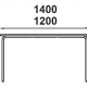 Table 4 pieds 280 Adico Structure: acier chromé, acier laqué; Couleur: aux choix personnalisable; Plateau: medium, laqué acier, 