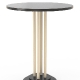 Table guéridon 282 Adico Structure: acier chromé, acier laqué; Couleur: aux choix personnalisable; Base pieds: fonte, ronde; Col