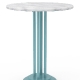 Table guéridon 282 Adico Structure: acier chromé, acier laqué; Couleur: aux choix personnalisable; Base pieds: fonte, ronde; Col