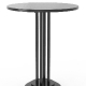 Table guéridon 282 Adico Structure: acier chromé, acier laqué; Couleur: aux choix personnalisable; Base pieds: fonte, ronde; Col