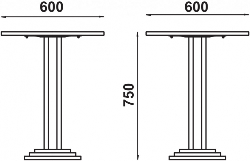 Table guéridon 282 Adico Structure: acier chromé, acier laqué; Couleur: aux choix personnalisable; Base pieds: fonte, ronde; Col