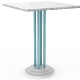 Table guéridon 282 Adico Structure: acier chromé, acier laqué; Couleur: aux choix personnalisable; Base pieds: fonte, ronde; Col