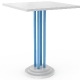 Table guéridon 282 Adico Structure: acier chromé, acier laqué; Couleur: aux choix personnalisable; Base pieds: fonte, ronde; Col