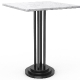 Table guéridon 282 Adico Structure: acier chromé, acier laqué; Couleur: aux choix personnalisable; Base pieds: fonte, ronde; Col