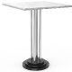 Table guéridon 282 Adico Structure: acier chromé, acier laqué; Couleur: aux choix personnalisable; Base pieds: fonte, ronde; Col