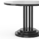 Table basse 282-B Adico Structure: acier chromé, acier laqué; Couleur: aux choix personnalisable; Base pieds: ronde; Colonne: in