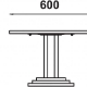 Table basse 282-B Adico Structure: acier chromé, acier laqué; Couleur: aux choix personnalisable; Base pieds: ronde; Colonne: in