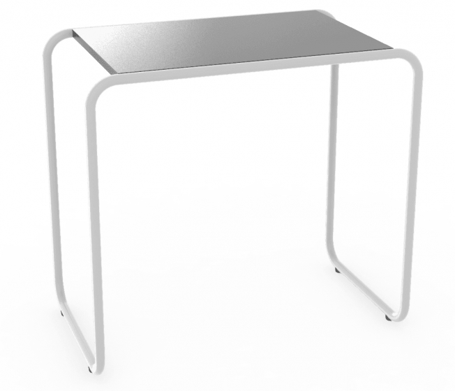 Table lounge bout de canapé 119-E Adico Structure: acier laqué; Couleur: aux choix personnalisable; Colonne: inox, acier; Pour p