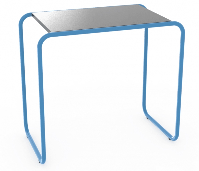 Table lounge bout de canapé 119-E Adico Structure: acier laqué; Couleur: aux choix personnalisable; Colonne: inox, acier; Pour p