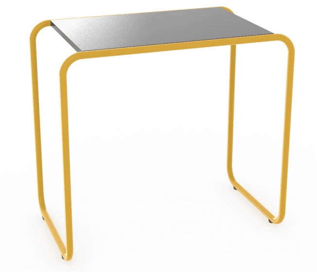 Table lounge bout de canapé 119-E Adico Structure: acier laqué; Couleur: aux choix personnalisable; Colonne: inox, acier; Pour p