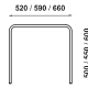 Table lounge bout de canapé 119-E Adico Structure: acier laqué; Couleur: aux choix personnalisable; Colonne: inox, acier; Pour p