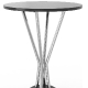 Table guéridon 784 Adico Structure: acier chromé, acier laqué; Couleur: aux choix personnalisable; Base pieds: fonte, ronde; Col