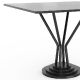 Table pied central 748-H Adico Structure: acier chromé, acier laqué; Couleur: aux choix personnalisable; Base pieds: fonte, rond