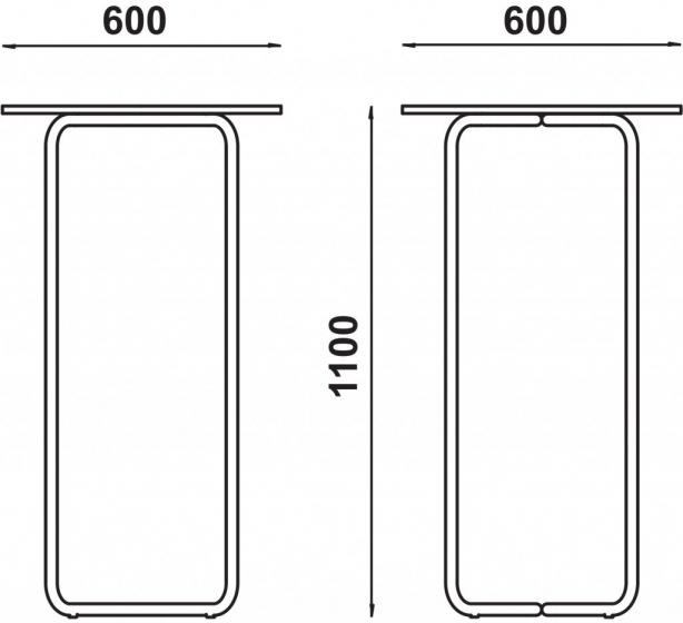 Accueil 109-A Adico Structure: acier chromé, acier laqué; Couleur: aux choix personnalisable; Base pieds: x; Plateau: medium, la