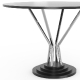 Table pied central 748-H Adico Structure: acier chromé, acier laqué; Couleur: aux choix personnalisable; Base pieds: fonte, rond