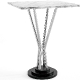 Table guéridon 784 Adico Structure: acier chromé, acier laqué; Couleur: aux choix personnalisable; Base pieds: fonte, ronde; Col