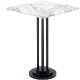 Table guéridon 282 Adico Structure: acier chromé, acier laqué; Couleur: aux choix personnalisable; Base pieds: fonte, ronde; Col